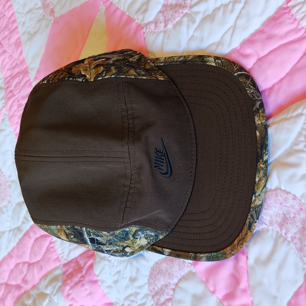 Nike AW84 Realtree Brown Camo Ripstop 5 Panel Strapback Hat